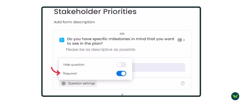 Required Questions Setting