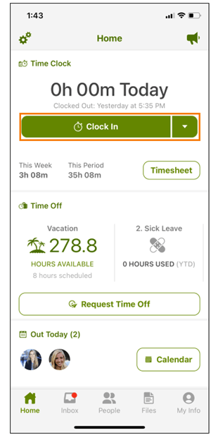 bamboohr clock-in