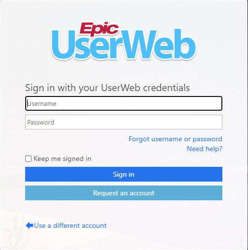 epic user web