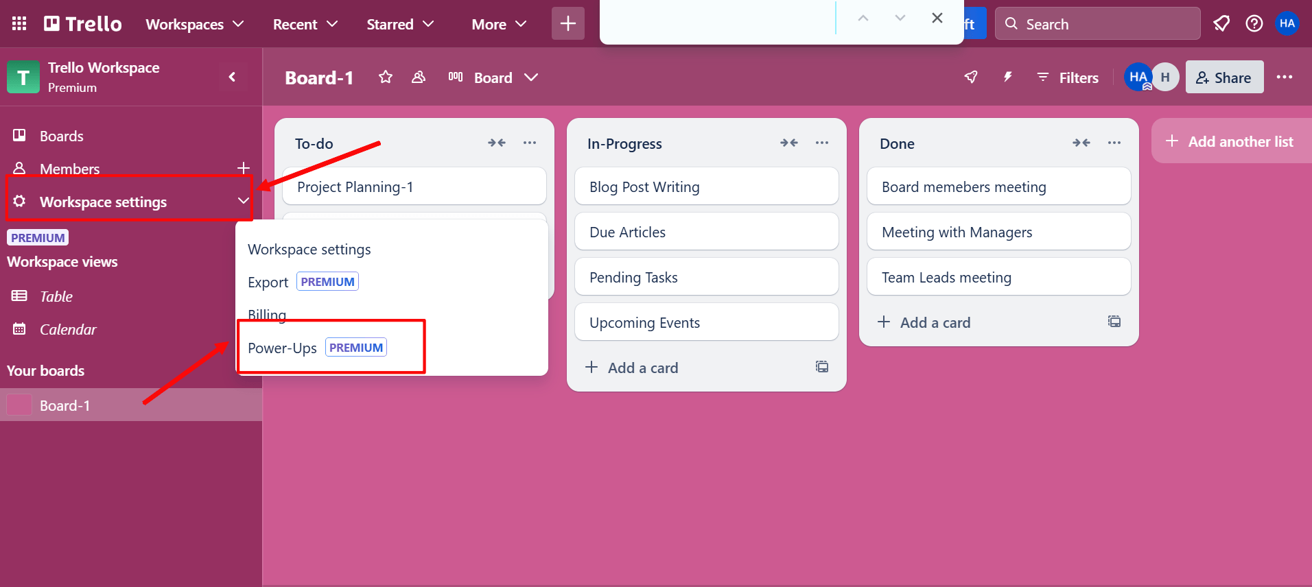 trello board